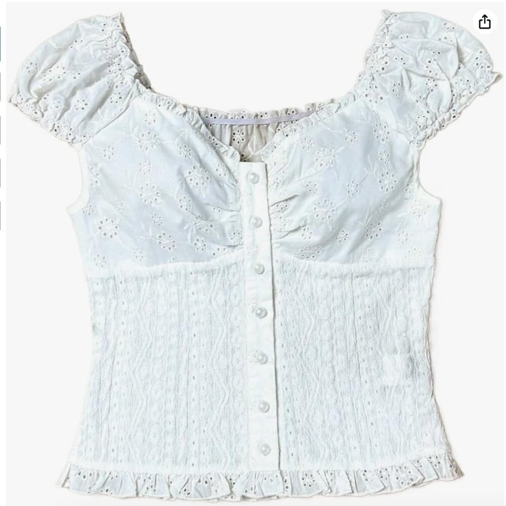 White embroidered blouse